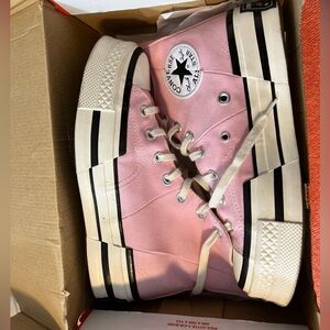 Pink Platform Converse